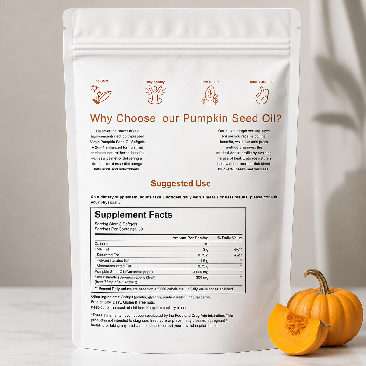 Novatrex Pumpkin Seed Oil Softgels