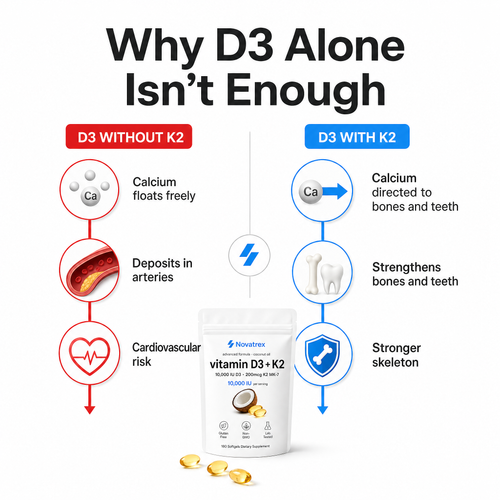 Novatrex D3 + K2 Softgels with Coconut Oil