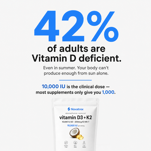 Novatrex D3 + K2 Softgels with Coconut Oil
