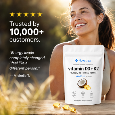 Novatrex D3 + K2 Softgels with Coconut Oil