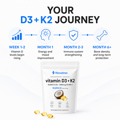 Novatrex D3 + K2 Softgels with Coconut Oil